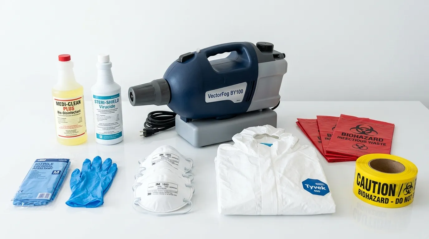 Professional biohazard remediation crew working in Ruskin